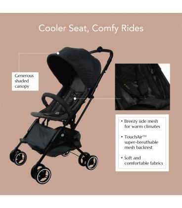 Mimosa Cabin City Baby Stroller (Jet Set Black)