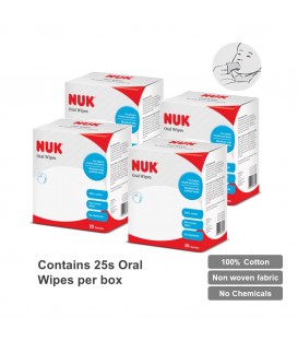 Nuk - Oral Wipes 25s (Bundle pack of 4 Boxes)