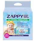 Zappy Baby All Natural Wipes With Camomile Scent (80sheets)( Value Bag of 4)