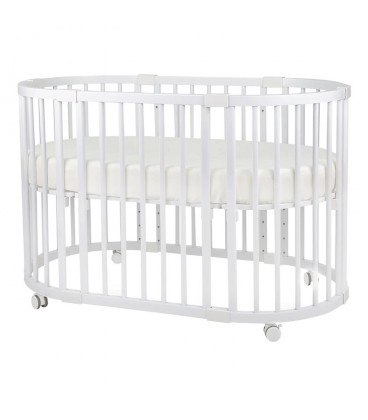 Happy Cot Happy Forever 7-in-1 Convertible Oval Baby Cot - Natural