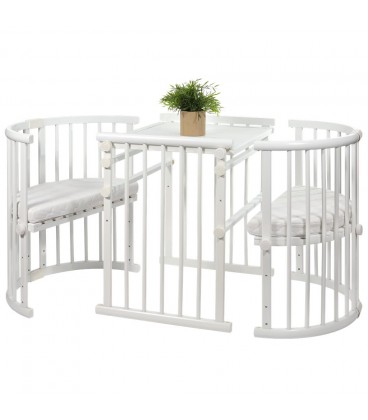 Beblum Sam Crib 8 in 1 Baby Cot Bundle - White