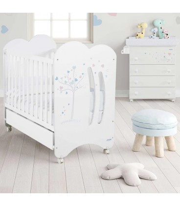 Micuna Aura Baby Cot w/ Relax System (Anti Dust Mite Upholstered Foam Mattress)