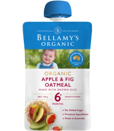 Organic Apple & Fig Oatmeal 120g