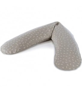 Theraline The Comfort Nursing Pillow -The Original Dancing Leaves Taupe (included cover)