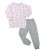 Baa Baa Sheepz Pyjamas Set Pink Small Sheep & Stars + Grey Big Sheepz Pants (6-12m)