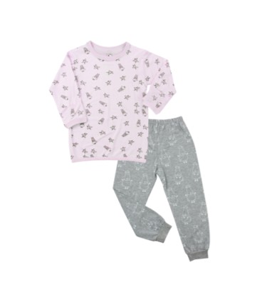 Baa Baa Sheepz- Pyjamas Set Pink Small Sheep & Stars + Grey Big Sheepz