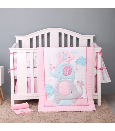 Happy Cot 100% Polyester Bedding Set - Elephant March