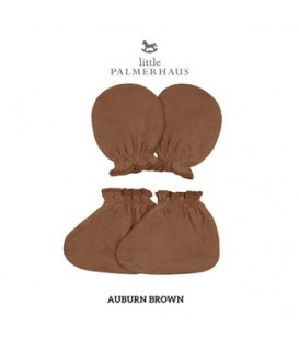 Little Palmerhaus Mittens and Booties (Auburn Brown)