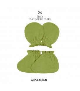 Little Palmerhaus Mittens and Booties (Apple Green)
