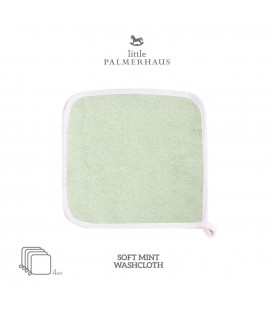 Little Palmerhaus Bamboo Washcloth Set of 4 (Soft Mint)