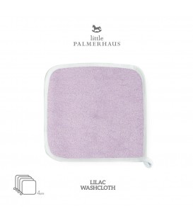 Little Palmerhaus Bamboo Washcloth Set of 4 (Lilac)