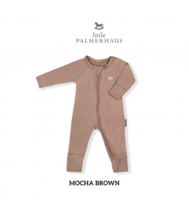 Little Palmerhaus Sleepsuit - Mocha Brown (3M)
