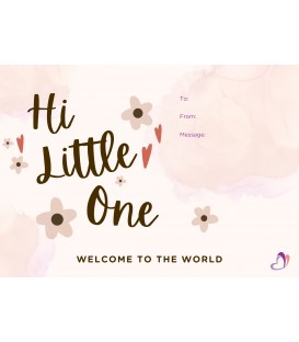 Welcome Little One Gift Card (Florals)