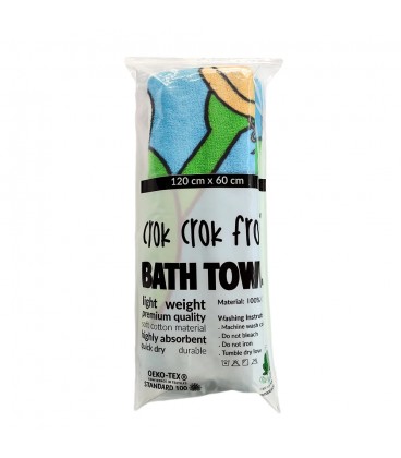 CrokCrokFrok Bath Towel Crok Boy - Blue with Apple Green