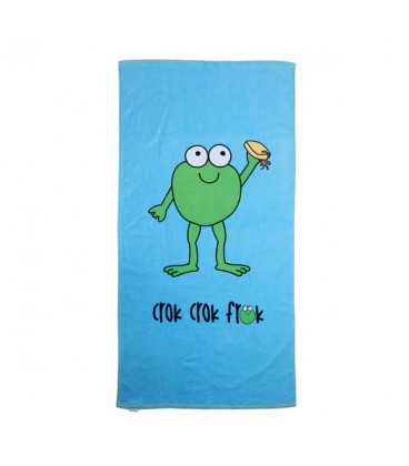 CrokCrokFrok Bath Towel Crok Boy - Blue with Apple Green