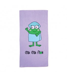 CrokCrokFrok Bath Towel Crok Mama - Purple with Pink