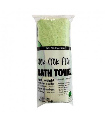 CrokCrokFrok Bath Towel Crok Papa - Apple Green with Blue