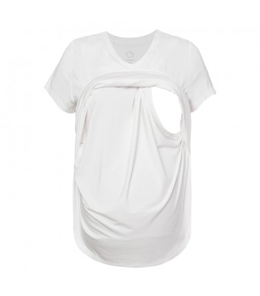 DooDooMooky Maternity & Nursing T-Shirt Doo Doo Mooky Face White (S)