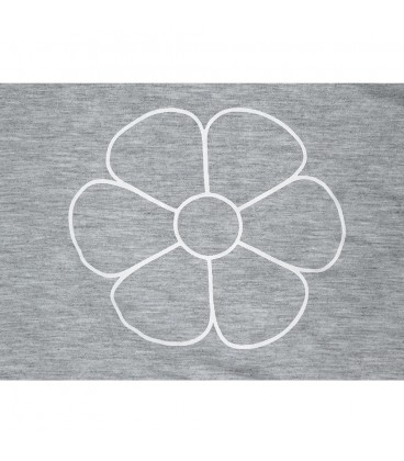 DooDooMooky Maternity & Nursing T-Shirt Mooky Flower Grey L