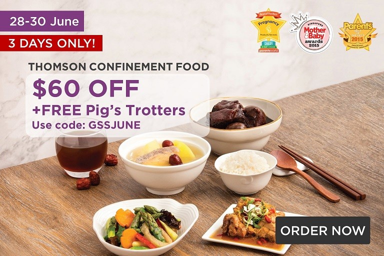 $60 OFF Thomson Confinement Food + FREE Pig's Trotters